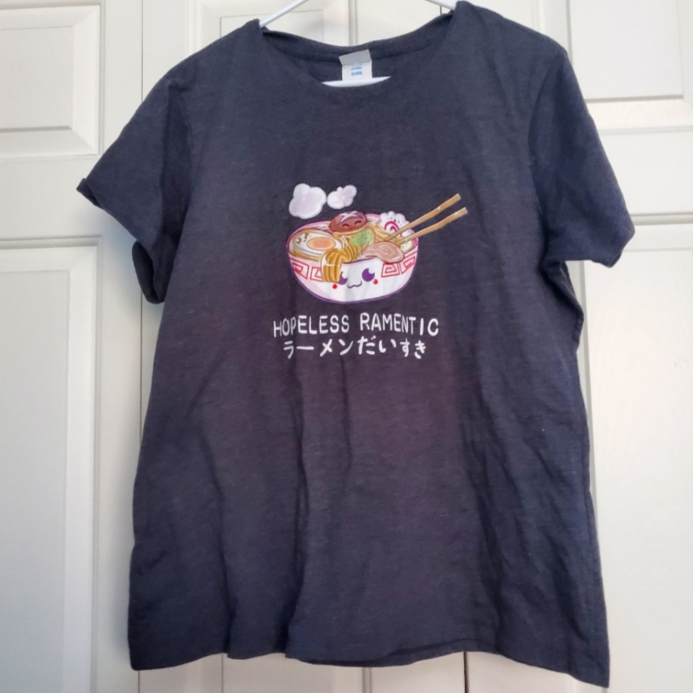 Pop culture T-shirt, Woman's XL, grey, Port & Company